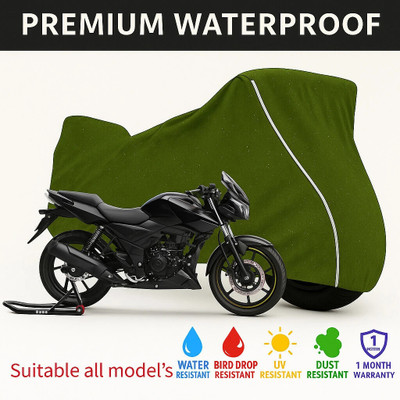 pocket bazar Waterproof Two Wheeler Cover for TVS(Apache, Green, White)