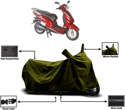 Amexride Two Wheeler Cover for Avon(E Scoot, Green)
