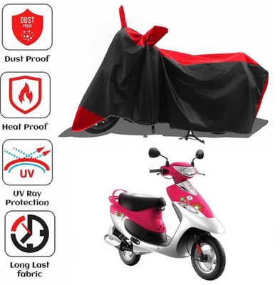 AIKOZIYA Two Wheeler Cover for TVS(Pep+ BS6, Red, Black)