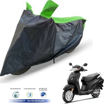 Mdstar Waterproof Two Wheeler Cover for Honda(Activa, Green, Black)