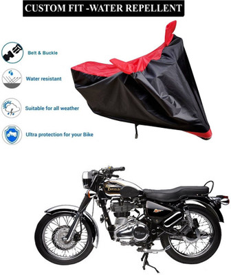 PAGORA Waterproof Two Wheeler Cover for Royal Enfield(Electra Delux, Red, Black)