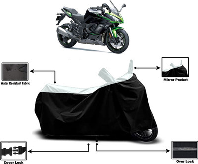 Amexride Two Wheeler Cover for Kawasaki(Ninja 1000, White)