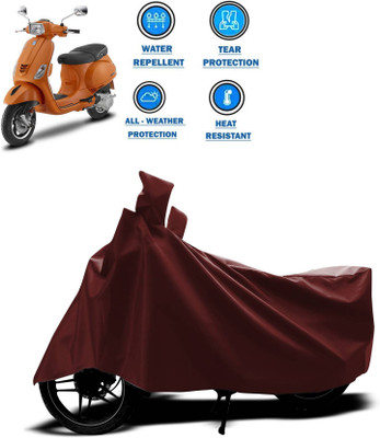 KEDIT Two Wheeler Cover for Vespa(Vespa SXL 125, Maroon)