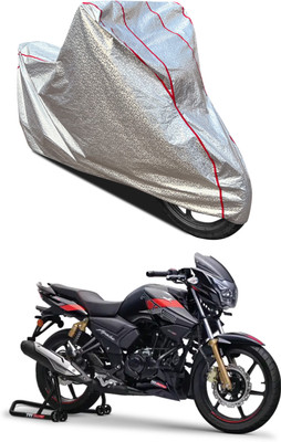 GOSHIV-car and bike accessories Waterproof Two Wheeler Cover for TVS(Apache RTR 180, Silver)