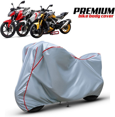 xodi Waterproof Two Wheeler Cover for TVS(Apache, Silver, Red)