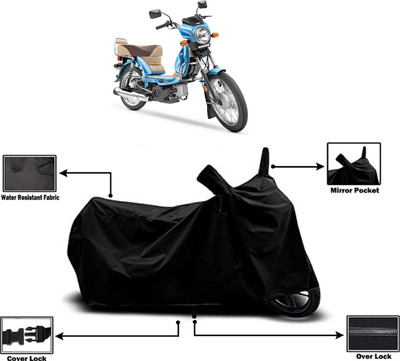 Amexride Two Wheeler Cover for TVS(Heavy Duty BS6, Black)