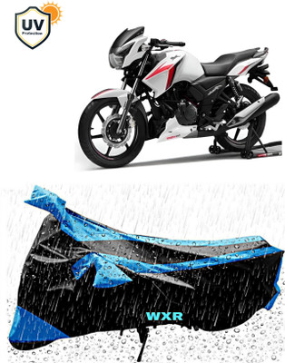 WXR Waterproof Two Wheeler Cover for TVS(Apache RTR 160, Black, Blue)