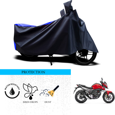 ANTHUB Waterproof Two Wheeler Cover for Honda(CB Hornet 160, Black, Blue)