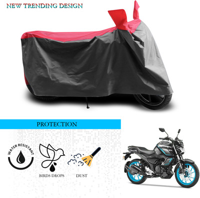 ANTHUB Waterproof Two Wheeler Cover for Yamaha(FZ-FI, Grey, Red)