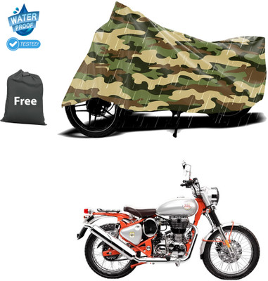 CODOKI Waterproof Two Wheeler Cover for Royal Enfield(Bullet Trials 500, Yellow)