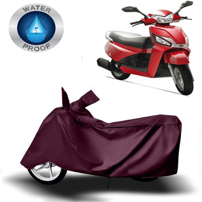 ROYAL AUTO MART Two Wheeler Cover for Mahindra(Gusto 125, Maroon)