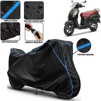 kerwa Two Wheeler Cover for Suzuki(Access 125, Black, Blue)