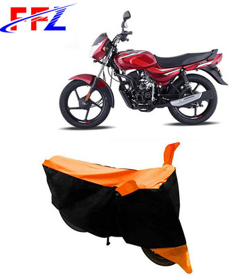FFZ Waterproof Two Wheeler Cover for Bajaj(CT 100, Black, Orange)