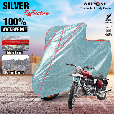 Whipone Waterproof Two Wheeler Cover for Royal Enfield(Electra, Silver)