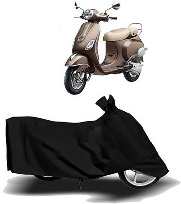 Mdstar Waterproof Two Wheeler Cover for Vespa(Vespa, Black)