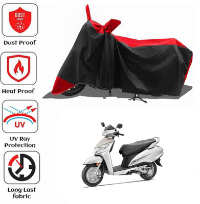 AIKOZIYA Waterproof Two Wheeler Cover for Honda(Activa 125, Black, Red)