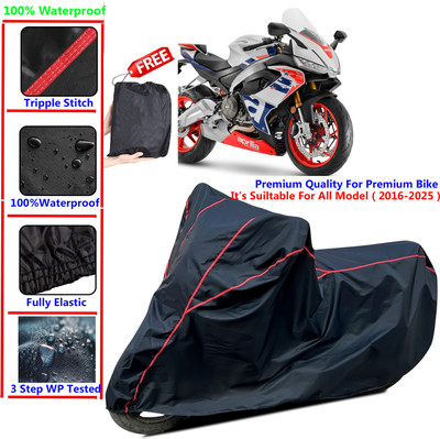 SThanaveX Waterproof Two Wheeler Cover for Aprilia(RS 660, Black)