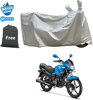 PAGORA Waterproof Two Wheeler Cover for Hero(Glamour Programmed FI BS6, Silver)