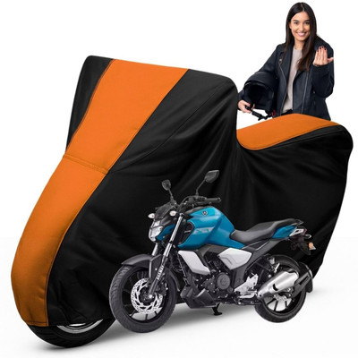 Car Styling Waterproof Two Wheeler Cover for Yamaha(FZ, Black, Orange)