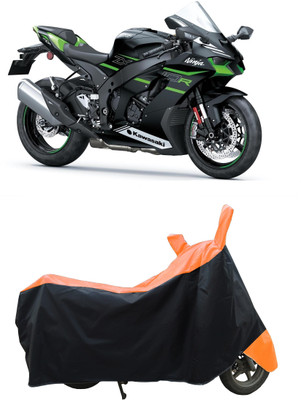 Coxtor Waterproof Two Wheeler Cover for Kawasaki(Ninja ZX 10R BS6, Orange)
