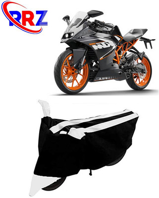 RRZ Waterproof Two Wheeler Cover for KTM(RC 200, Black, White)