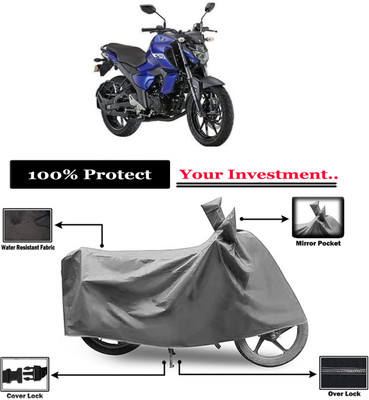 Amexride Two Wheeler Cover for Yamaha(FZ-FI BS6, Grey)