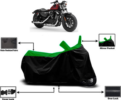 Amexride Two Wheeler Cover for Harley Davidson(Forty Eight, Green)