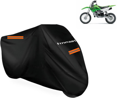 Horseyaart Waterproof Two Wheeler Cover for Kawasaki(KLX 110, Black)
