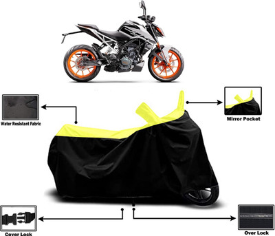 Amexride Two Wheeler Cover for KTM(200 Duke BS6, Yellow)
