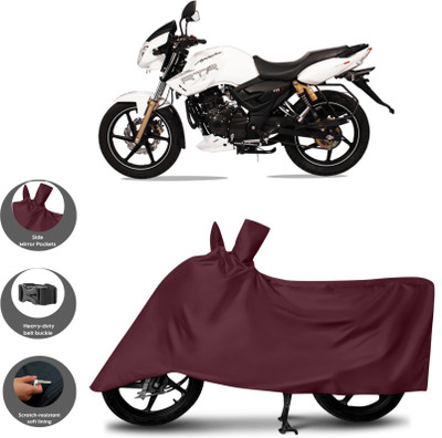 HWSXQAE Waterproof Two Wheeler Cover for Universal For Bike(Apache RTR 200 4V, Maroon)
