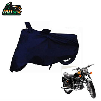 Mdstar Waterproof Two Wheeler Cover for Royal Enfield(Bullet, Blue)