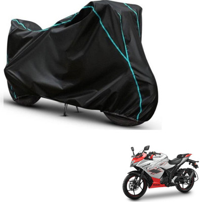 Car Life Two Wheeler Cover for Suzuki(Gixxer SF, Black, Blue)