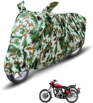 MOCKHE Waterproof Two Wheeler Cover for Royal Enfield(Twin spark, Green)
