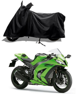 GROFATIK Two Wheeler Cover for Kawasaki(Ninja ZX 10R BS6, Black)