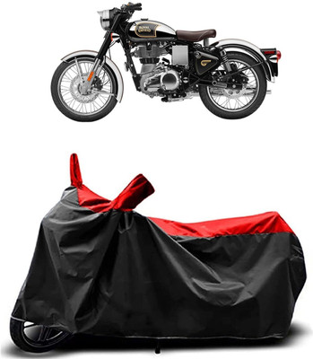 KEDIT Two Wheeler Cover for Royal Enfield(Classic Stealth Black BS6, Red, Black)