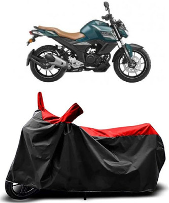KEDIT Two Wheeler Cover for Yamaha(FZ-S Fi Version 3.0, Red, Black)