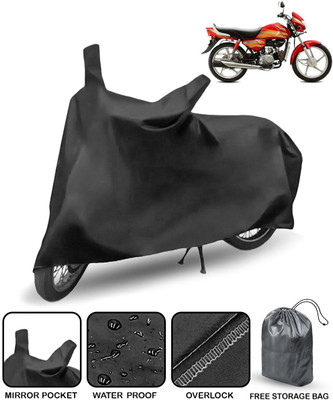 HMS Two Wheeler Cover for Hero(HF Deluxe, Black)