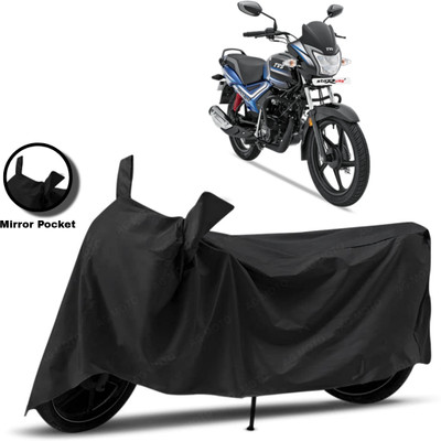 WMIZEXA Waterproof Two Wheeler Cover for TVS(Star City Plus, Black)