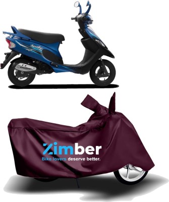 ZIMBER Two Wheeler Cover for TVS(Scooty Pep+, Maroon)