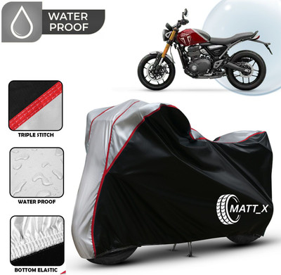 MATT_X Waterproof Two Wheeler Cover for Triumph(Speed Twin, Black, Silver)