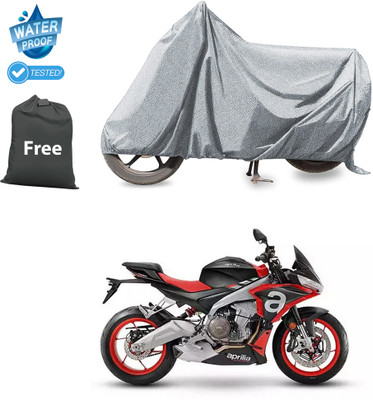 GOSHIV-car and bike accessories Waterproof Two Wheeler Cover for Aprilia(Silver)