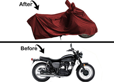 Archistylo Waterproof Two Wheeler Cover for Kawasaki(W800, Maroon)
