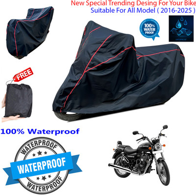 OliverX Waterproof Two Wheeler Cover for Royal Enfield(Thunderbird 500, Black)