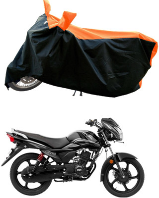 DeepShakshi AUTOMOTIVE Waterproof Two Wheeler Cover for TVS(Victor GLX, Orange)