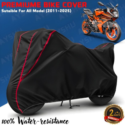 AYSHU Waterproof Two Wheeler Cover for KTM(RC 200, Black, Red)