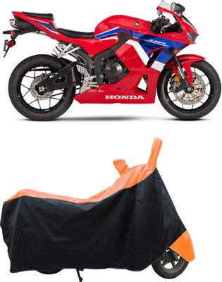 Coxtor Waterproof Two Wheeler Cover for Honda(CBR 600 RR, Orange)