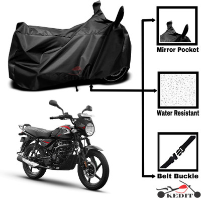 KEDIT Two Wheeler Cover for Bajaj(Black)
