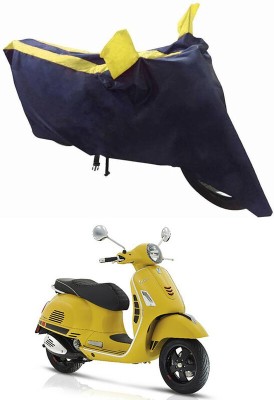 Ascension Two Wheeler Cover for Piaggio(Vespa VXL 150, Black, Yellow)