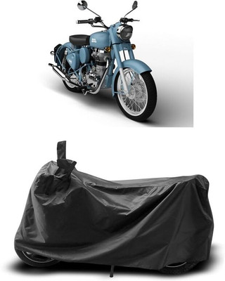 KEDIT Two Wheeler Cover for Royal Enfield(Classic Squadron, Black)