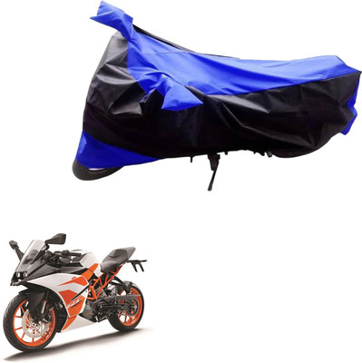 Mdstar Waterproof Two Wheeler Cover for KTM(RC 200, Black, Blue)